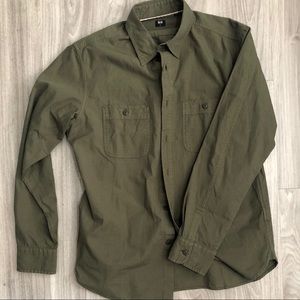 Uniqlo Olive green button down